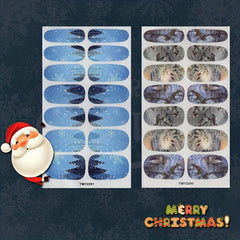 Christmas Nail Polish Stickers with 3 Nail Files - Xmas Parties