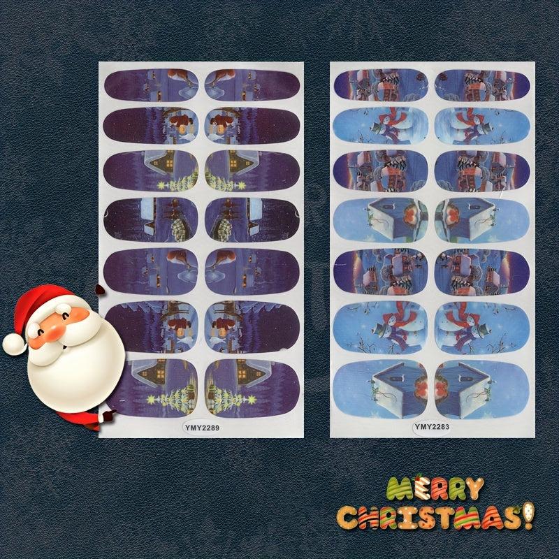 Christmas Nail Polish Stickers with 3 Nail Files - Xmas Parties