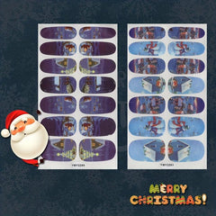 Christmas Nail Polish Stickers with 3 Nail Files - Xmas Parties