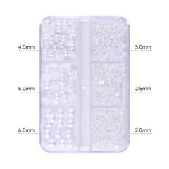6 Boxes Nail Pearls Set With Tweezers And Drill Pen