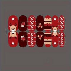 Christmas Nail Polish Stickers Snowflake Elk Santa Claus Xmas Parties