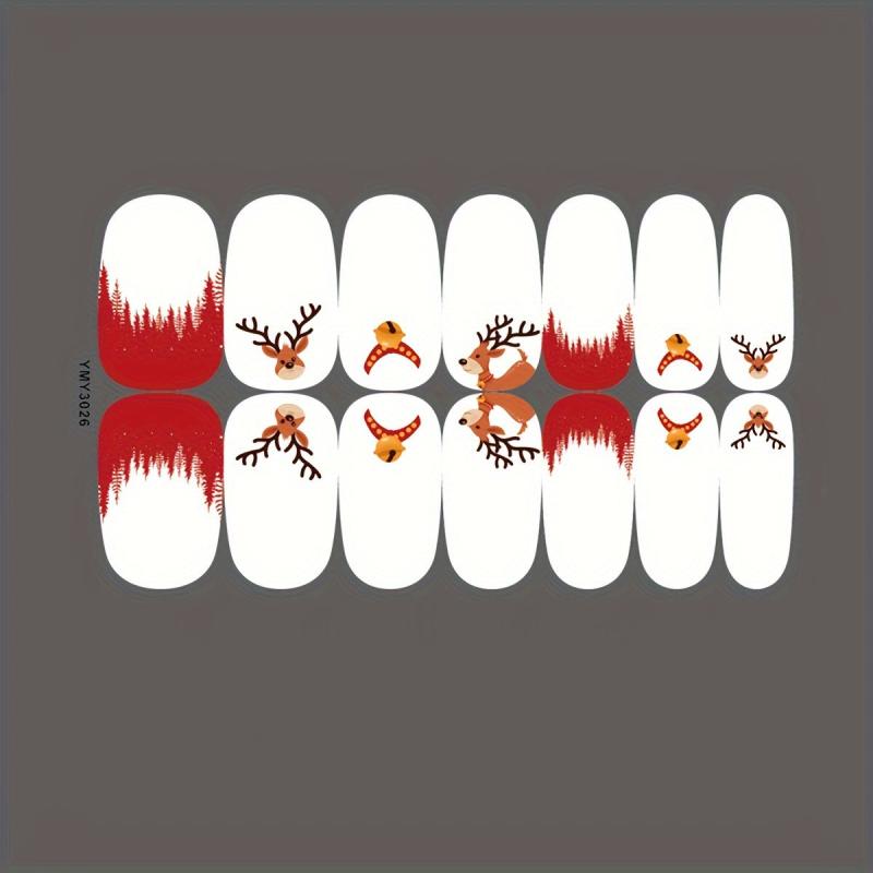 Christmas Nail Polish Stickers Snowflake Elk Santa Claus Xmas Parties