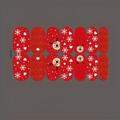 Christmas Nail Polish Stickers Snowflake Elk Santa Claus Xmas Parties