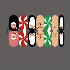 Christmas Nail Polish Stickers Snowflake Elk Santa Claus Xmas Parties