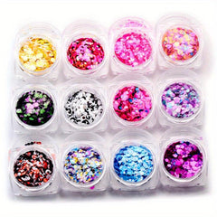 Glitter 3D Holographic Nail Art Sequins For Nails Face Body Makeup