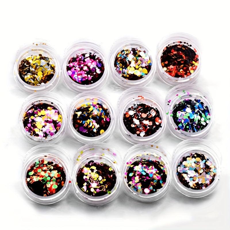 Glitter 3D Holographic Nail Art Sequins For Nails Face Body Makeup