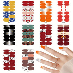 10 Sheets Solid Nail Polish Strips Self Adhesive Nail Stickers
