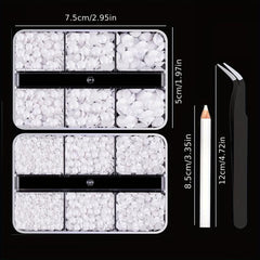 5600pcs Flat Bottom Resin Drill Jelly AB Nail Art Rhinestones Gemstones