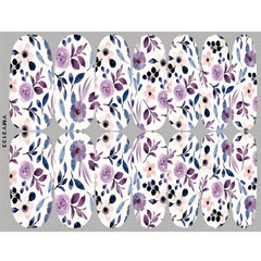 Colorful Flower Nail Polish Stickers Self Adhesive Gel Nail Decals