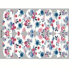 Colorful Flower Nail Polish Stickers Self Adhesive Gel Nail Decals