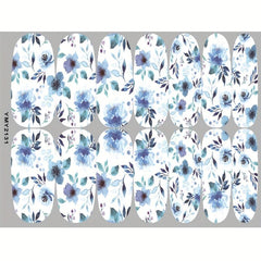 Colorful Flower Nail Polish Stickers Self Adhesive Gel Nail Decals