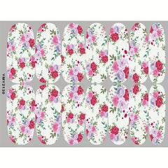 Colorful Flower Nail Polish Stickers Self Adhesive Gel Nail Decals