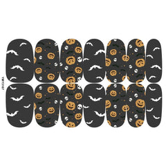 Halloween Nail Art Strips Pumpkin Spider Web Bat Ghost Nail Polish Decals