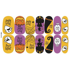 Halloween Nail Art Strips Pumpkin Spider Web Bat Ghost Nail Polish Decals