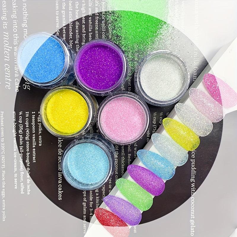 Colorful Nail Glitter Powder Sparkling Pigment Acrylic Nails
