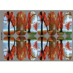 Maple Leaf Fall Nail Wraps Stickers Self Adhesive Thanksgiving Nail Decals