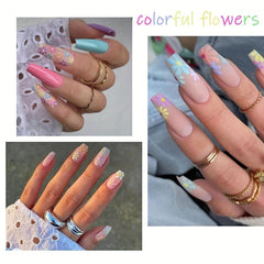 5D Embossed Flower Bunny Nail Art Stickers Self Adhesive Daisy Nail Art Decals