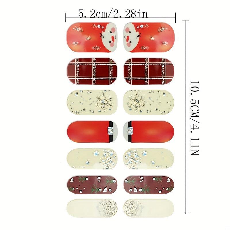 Christmas Full Wrap Nail Polish Stickers + 2 Nail Files
