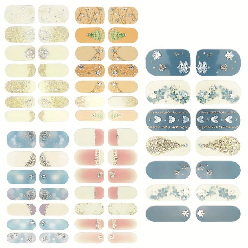Christmas Full Wrap Nail Polish Stickers + 2 Nail Files