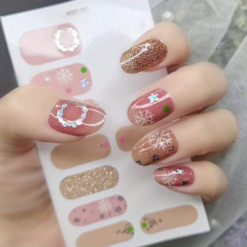 Christmas Full Wrap Nail Polish Stickers + 2 Nail Files