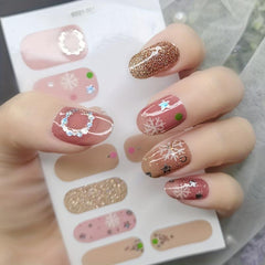 Christmas Full Wrap Nail Polish Stickers + 2 Nail Files