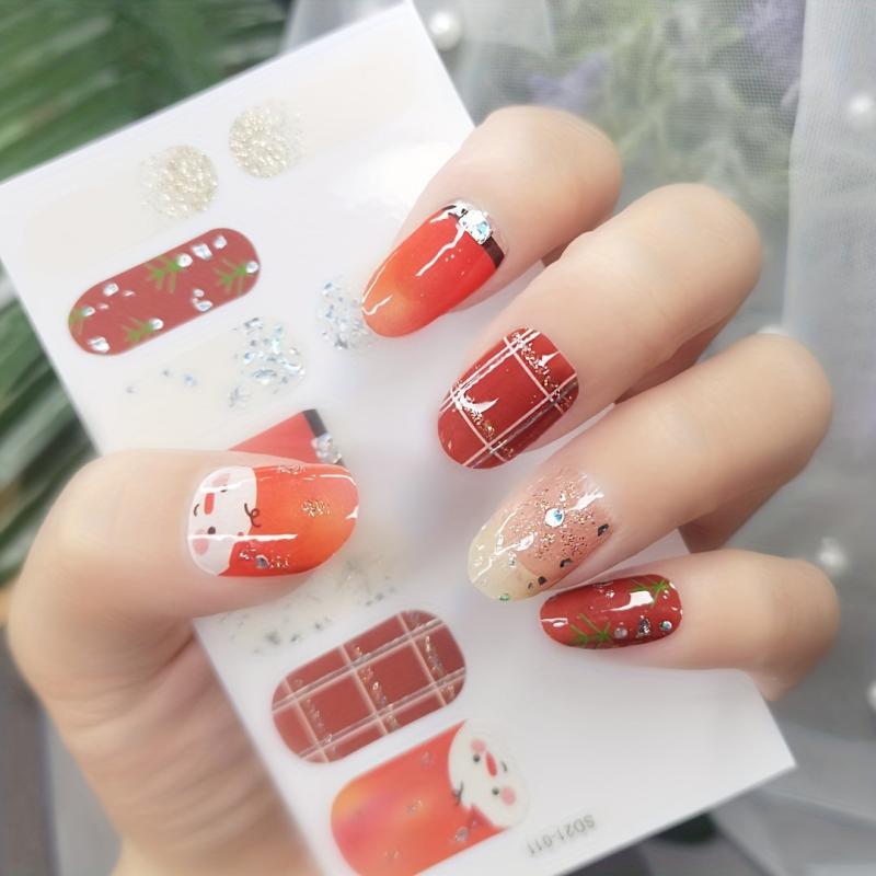 Christmas Full Wrap Nail Polish Stickers + 2 Nail Files