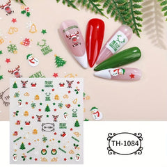 Christmas Nail Art Stickers Snowflake Elk Christmas Tree Nail Art Decals