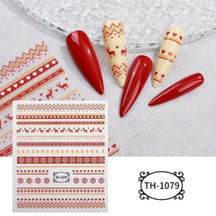 Christmas Nail Art Stickers Snowflake Elk Christmas Tree Nail Art Decals