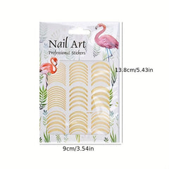 Golden Rivet Metal Adhesive Nail Decals Retro Studs Nail Art Decorations