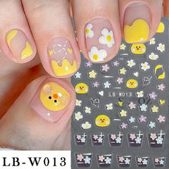 Halloween Nail Art Stickers Bat Spider Pumpkin Ghost DIY Nail Decals