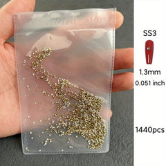 Rhinestone Nail Art Gems with Crystals for DIY Nails