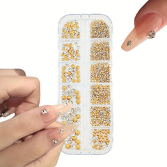 Rhinestone Nail Art Gems with Crystals for DIY Nails