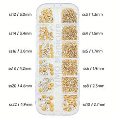 Rhinestone Nail Art Gems with Crystals for DIY Nails