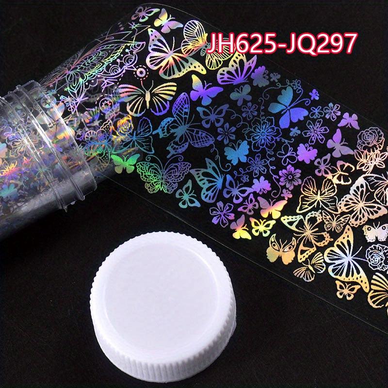Y2K 1 Bottle 4 Laser Nail Foils for Nail Art DIY Decoration