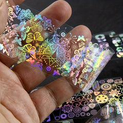 Y2K 1 Bottle 4 Laser Nail Foils for Nail Art DIY Decoration