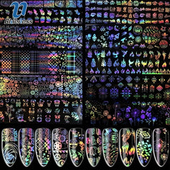 Y2K 1 Bottle 4 Laser Nail Foils for Nail Art DIY Decoration