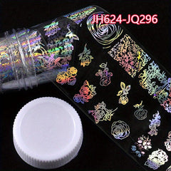Y2K 1 Bottle 4 Laser Nail Foils for Nail Art DIY Decoration