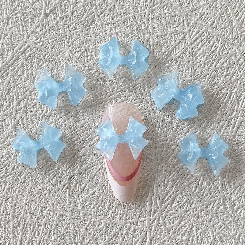 Aurora Bowknot Nail Charms DIY Nail Art Decoration 30 Pcs