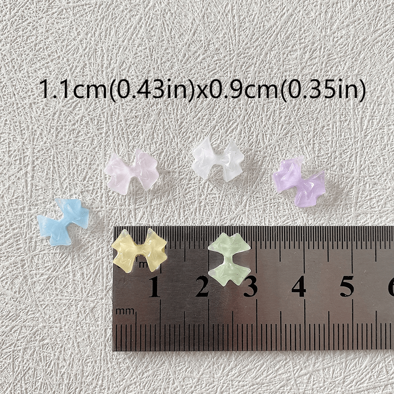 Aurora Bowknot Nail Charms DIY Nail Art Decoration 30 Pcs