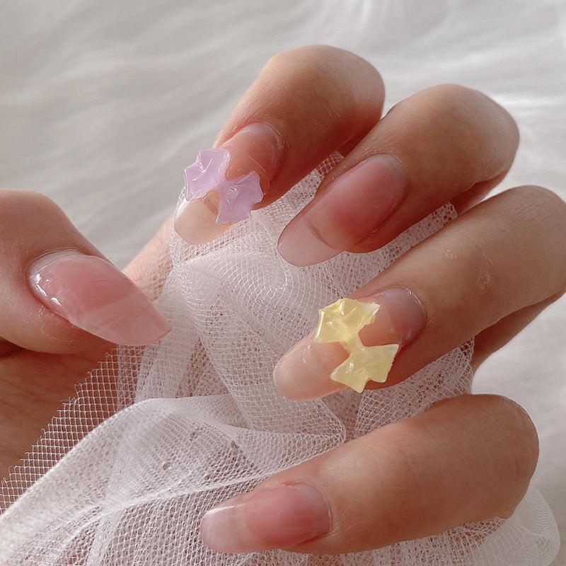 Aurora Bowknot Nail Charms DIY Nail Art Decoration 30 Pcs