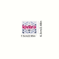 20 Sheets 5D Nail Art Stickers Self Adhesive Butterfly Heart Leaf Decals