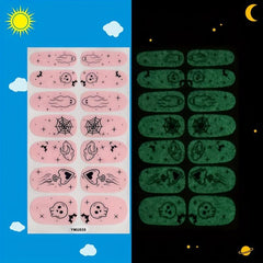 Luminous Halloween Nail Polish Stickers Spider Ghost Web Gel Nail Decals