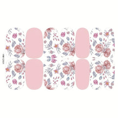 12 Fall Nail Wraps Stickers Maple Leaf Flower Decals DIY Thanksgiving Decor