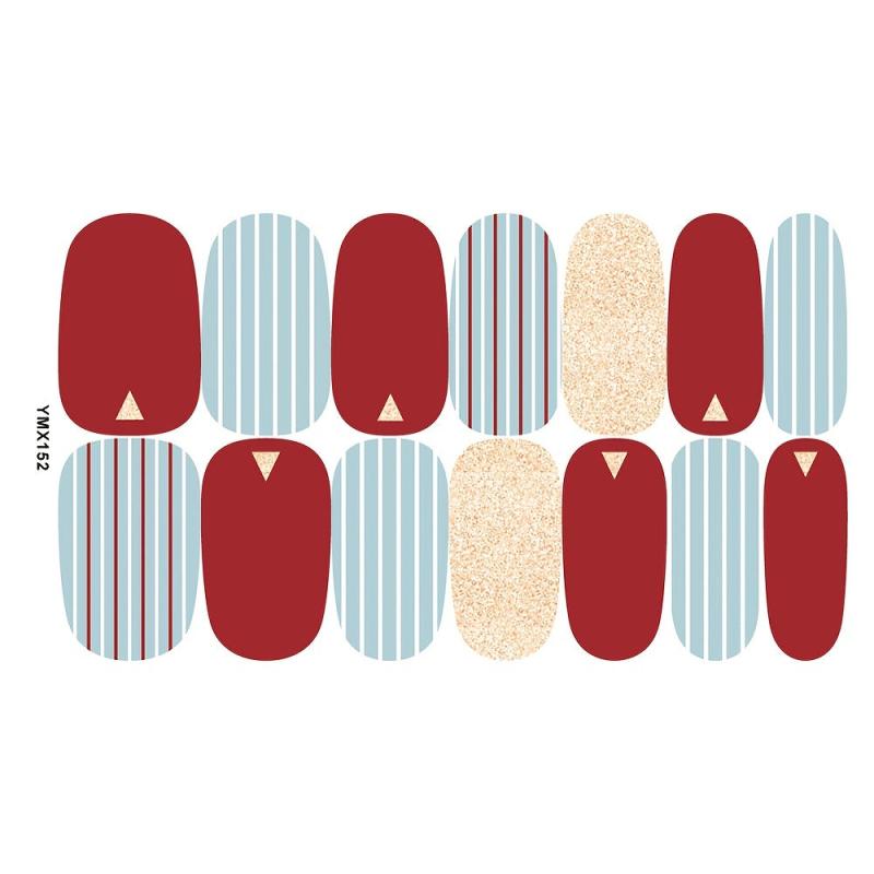 10 Sheets Nail Polish Strips Solid Self Adhesive Nail Stickers