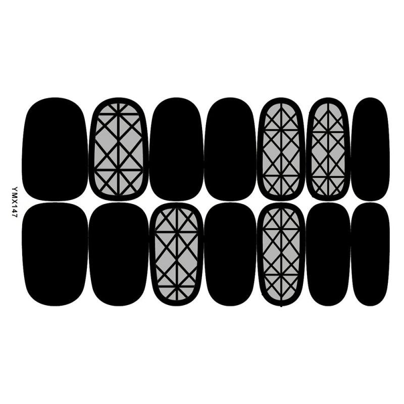 10 Sheets Nail Polish Strips Solid Self Adhesive Nail Stickers