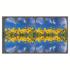 Sunflower Nail Polish Stickers Nail Strips Art Decals for Women Girls