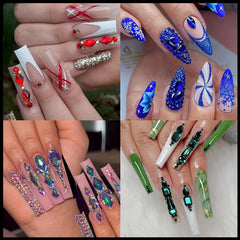 Crystal AB Glass Nail Art Rhinestones Set for Nails and Crafts