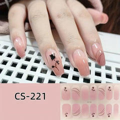 6pcs Nail Polish Stickers Self Adhesive Gel Nail Strips Art Decals Waterproof