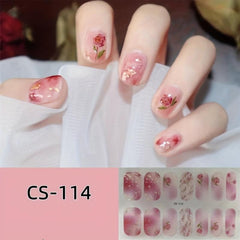 6pcs Nail Polish Stickers Self Adhesive Gel Nail Strips Art Decals Waterproof
