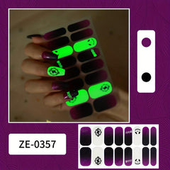 Halloween Nail Polish Sticker - Ghost Skull Pumpkin Spider Witch Nail Decals